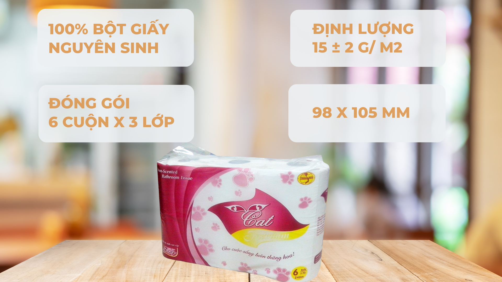 giấy vệ sinh Cat Premium