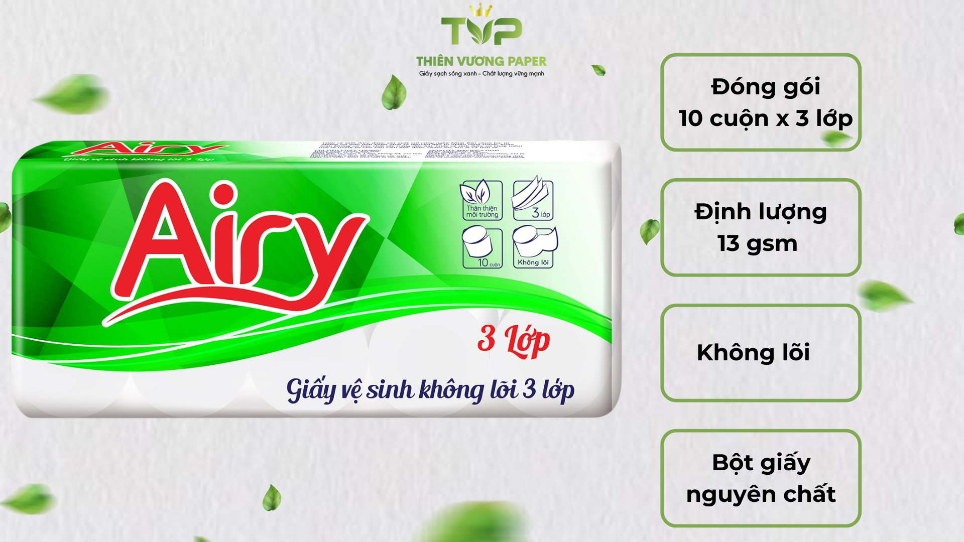 Thông tin giấy vệ sinh Airy