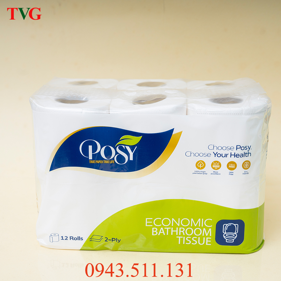 Giấy vệ sinh Posy Economic 12 cuộn