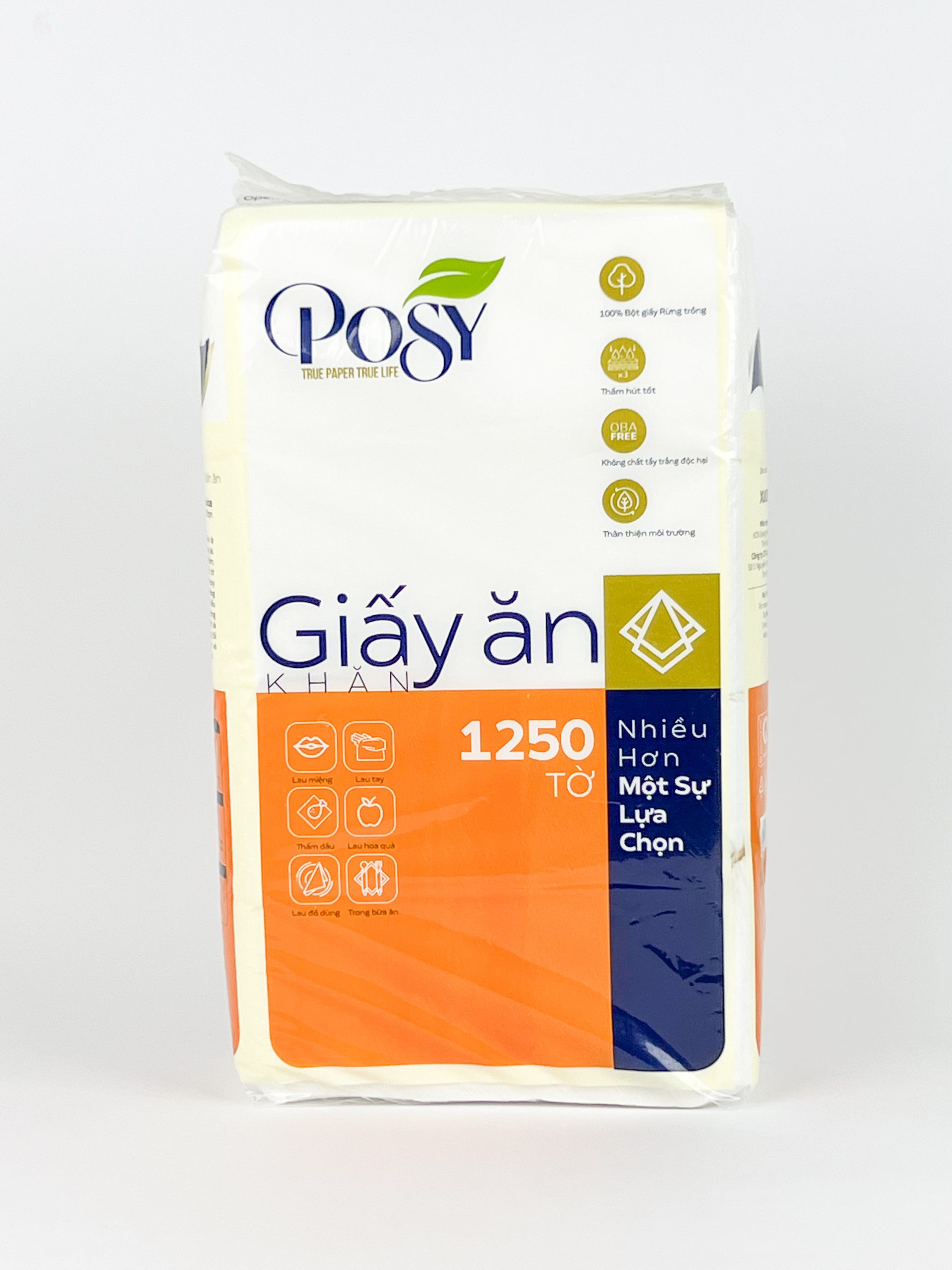Khăn giấy ăn Posy gấp 1250 tờ - Ảnh 3