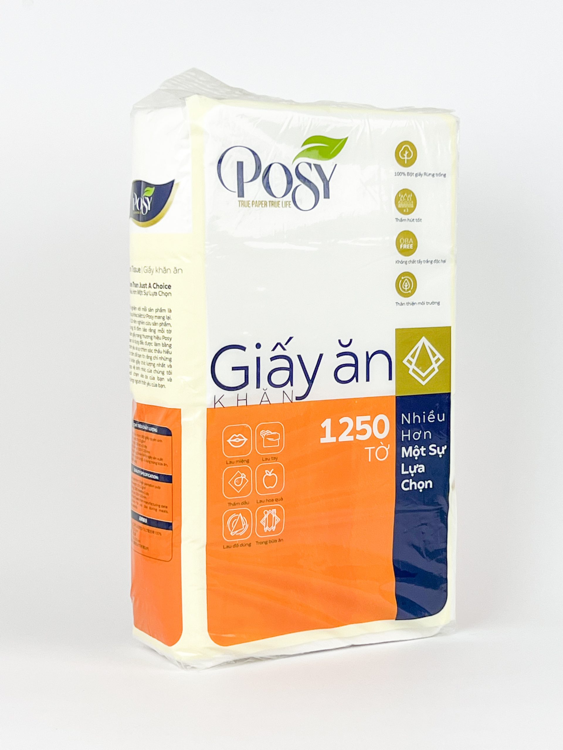 Khăn giấy ăn Posy gấp 1250 tờ - Ảnh 4