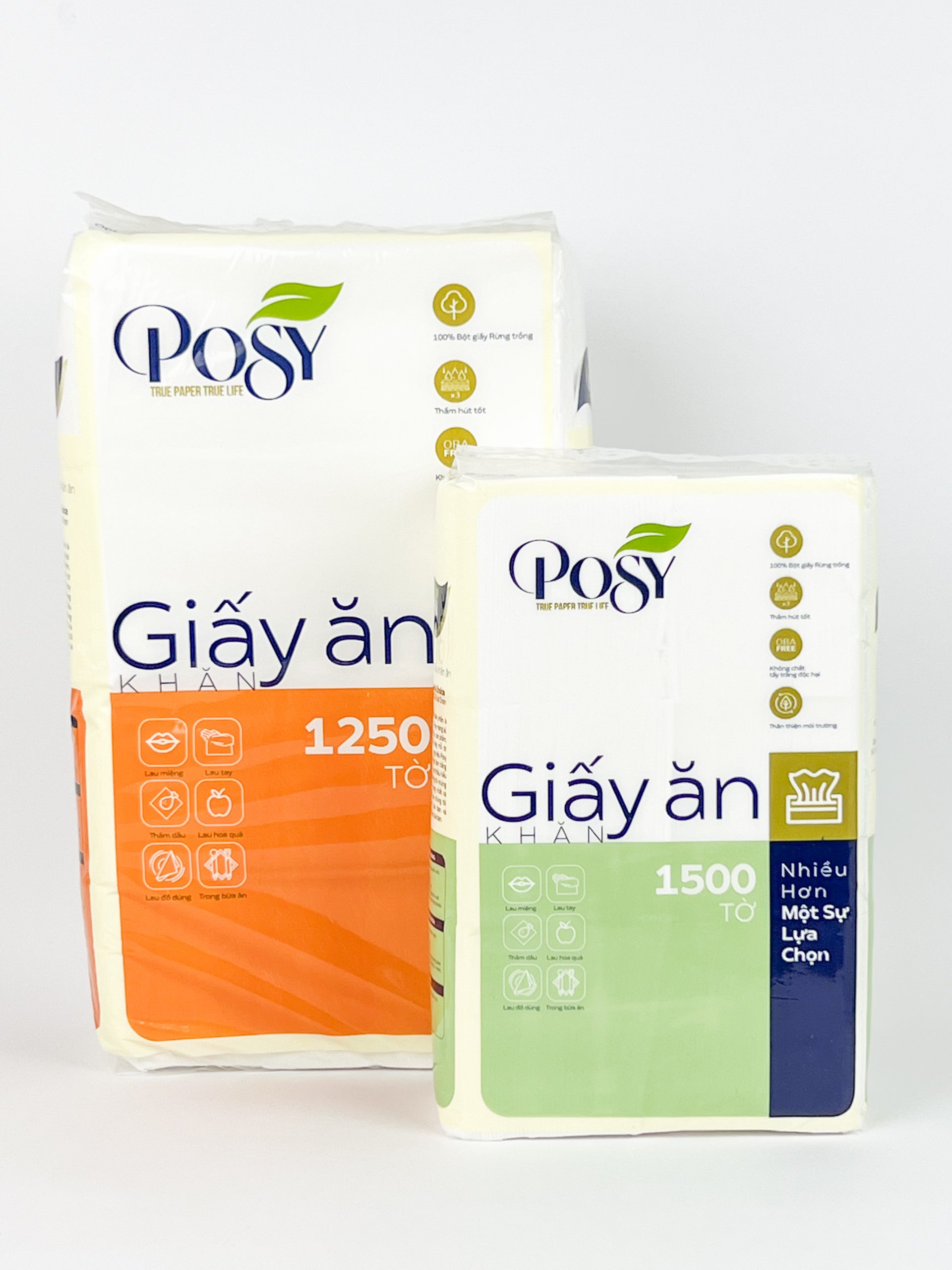 Khăn giấy ăn Posy gấp 1250 tờ - Ảnh 2