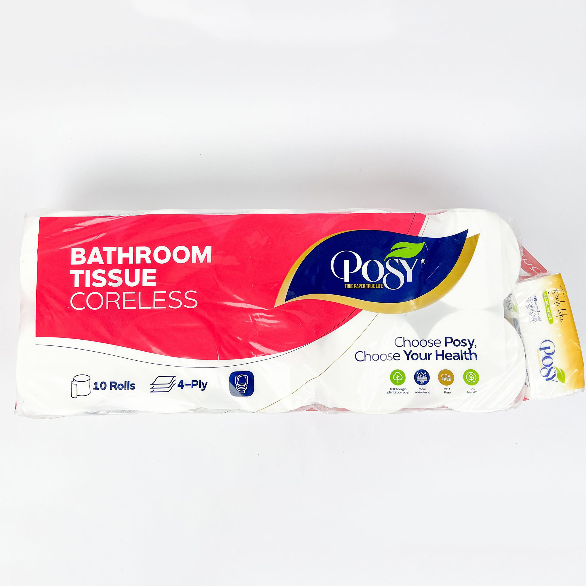 Giấy vệ sinh Posy 10 cuộn 4 lớp không lõi - Ảnh 2
