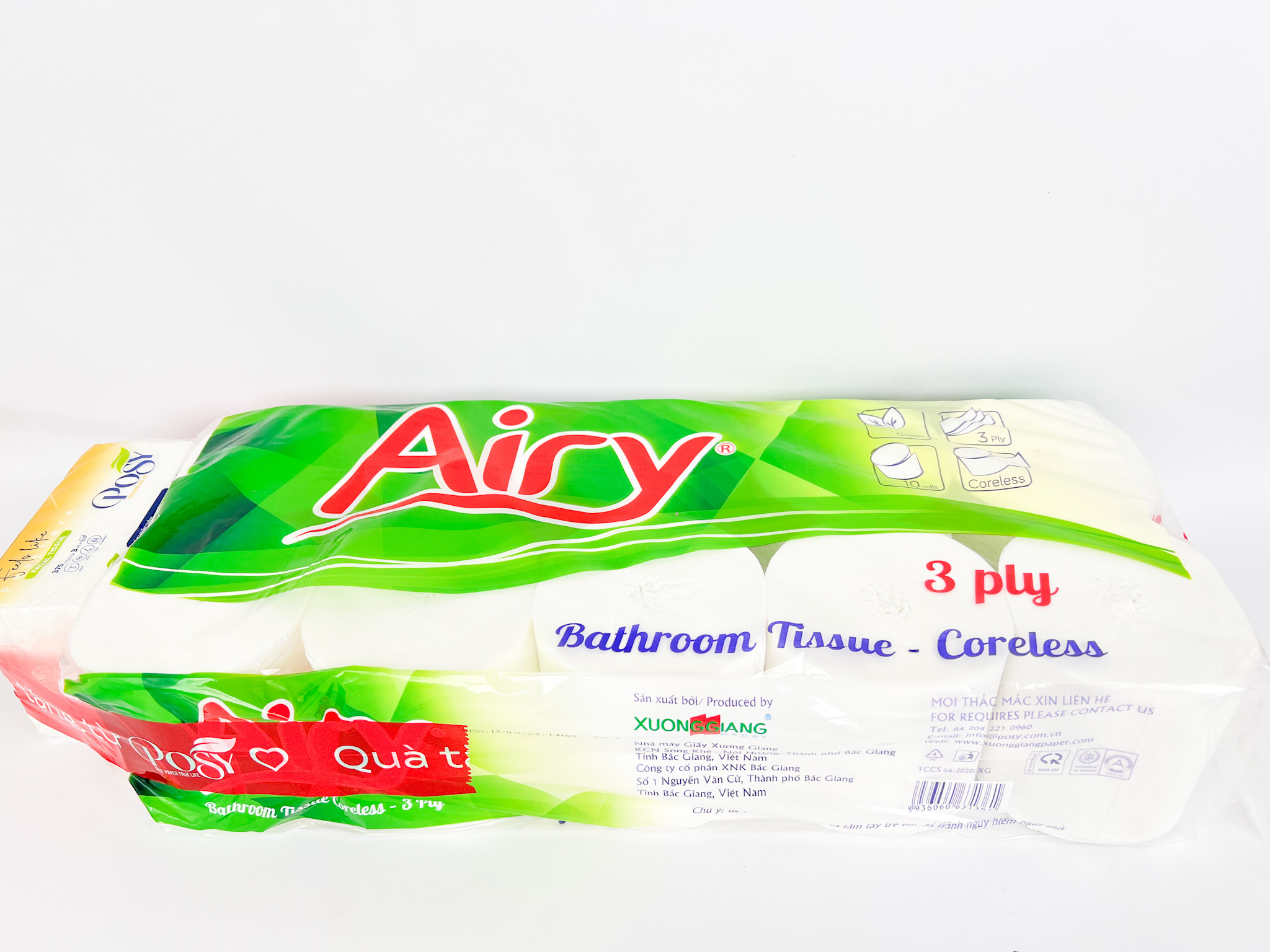 Giấy vệ sinh Airy không lõi 10 cuộn 3 lớp - Ảnh 5
