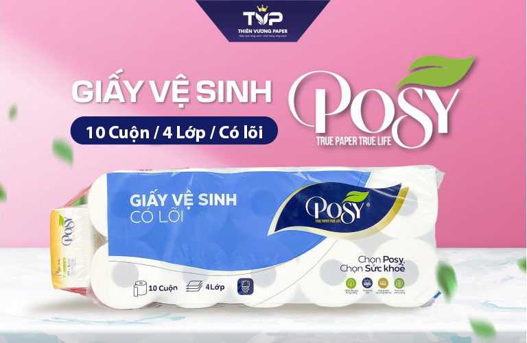 Giấy vệ sinh Posy 10 cuộn 4 lớp