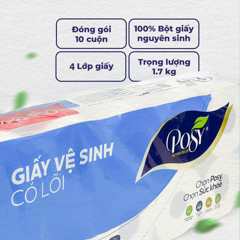 Giấy vệ sinh Posy có lõi 4 lớp
