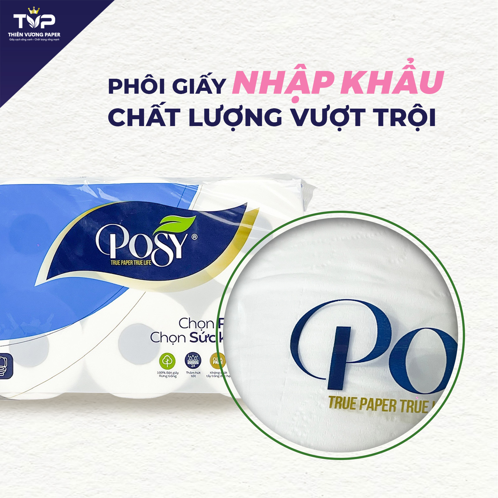 giấy vệ sinh posy có lõi