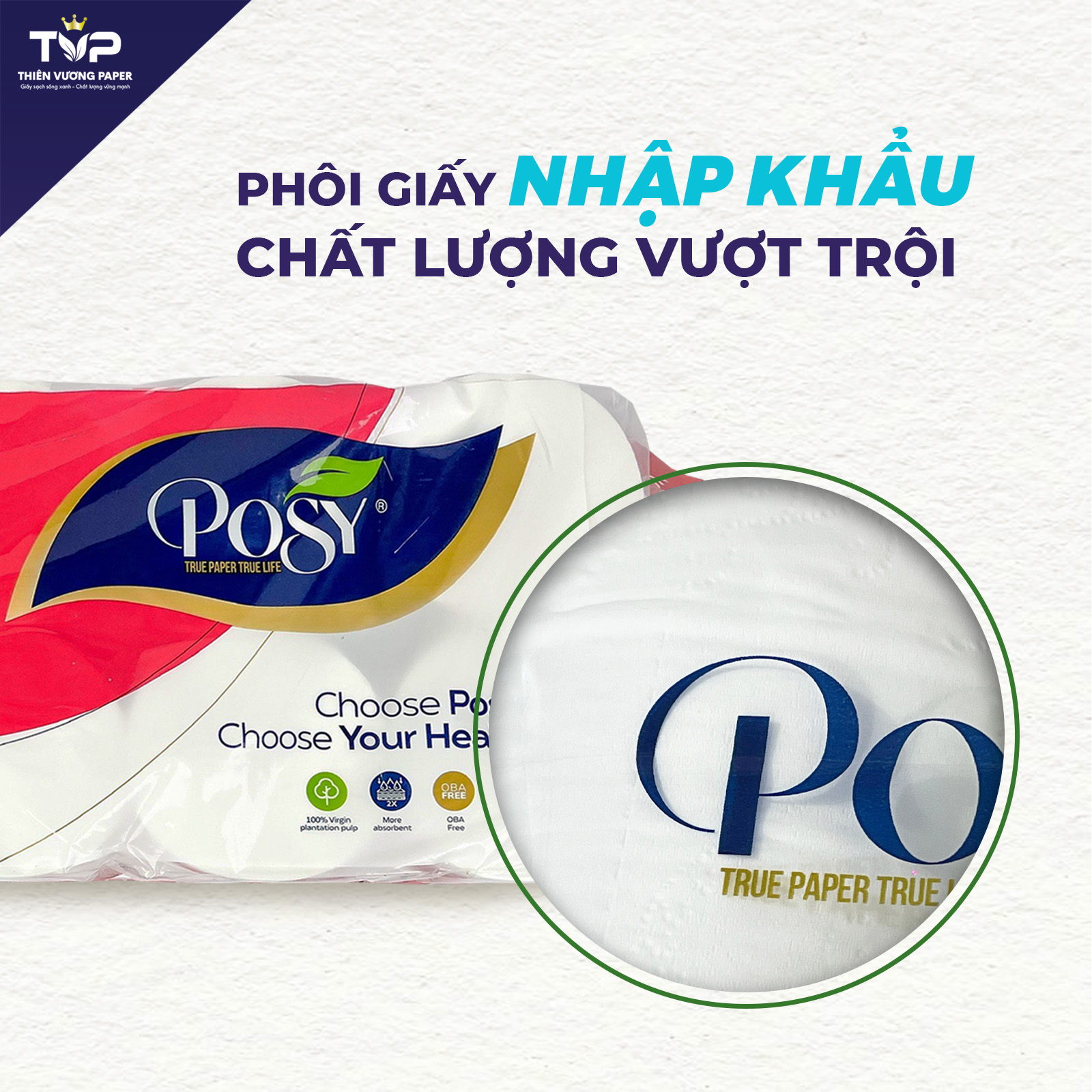 giấy vệ sinh posy không lõi