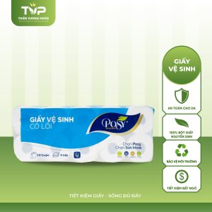 Giấy vệ sinh Posy 10 cuộn 4 lớp có lõi