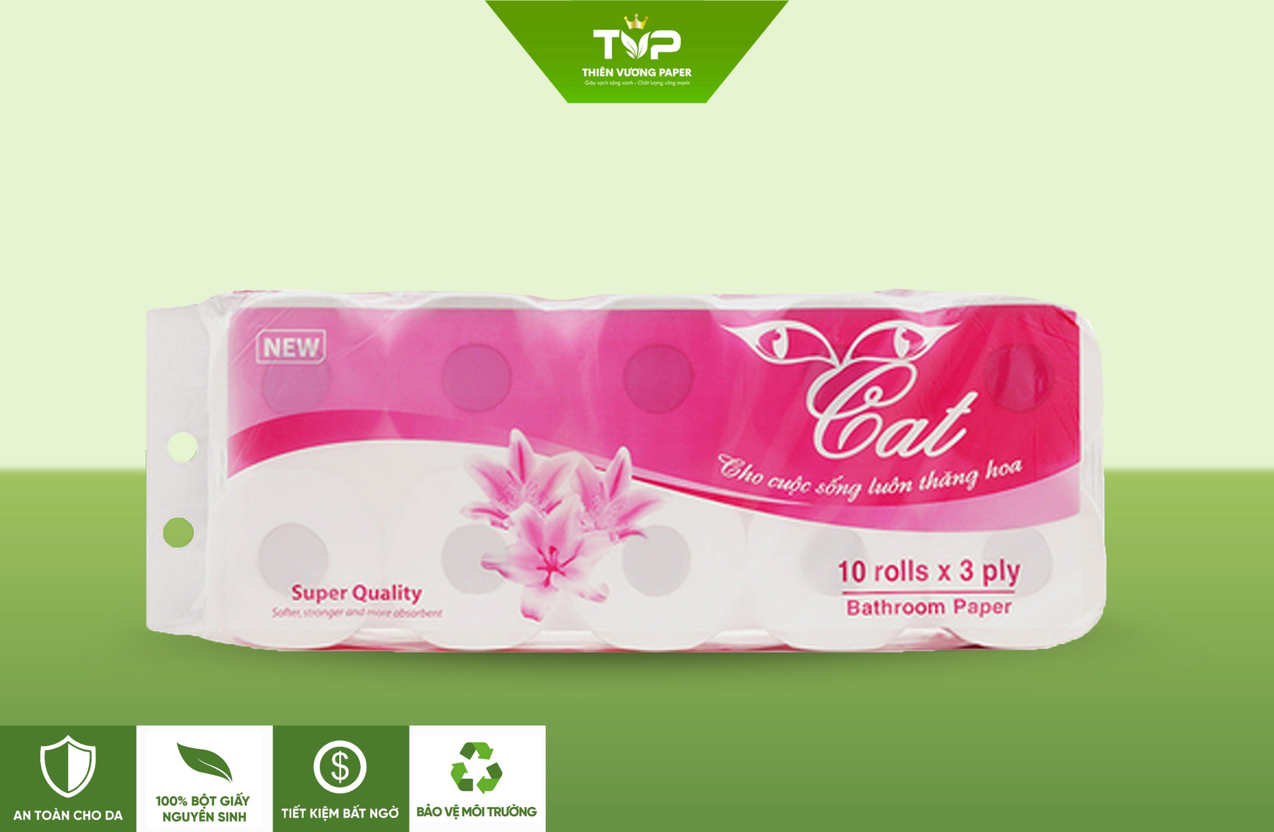 Giấy vệ sinh Cat cao cấp có lõi