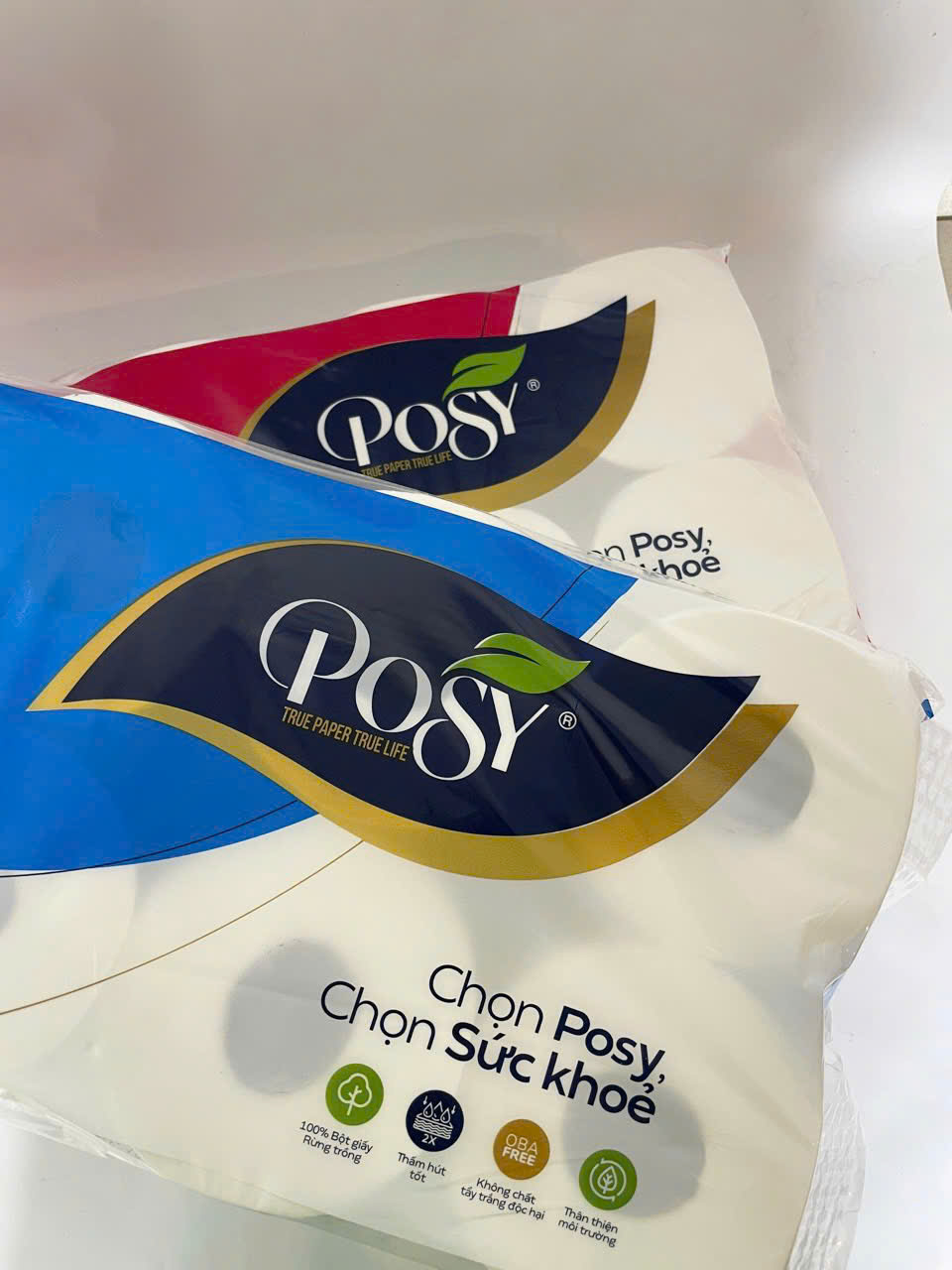 Giấy vệ sinh Posy 10 cuộn 4 lớp có lõi - Ảnh 5