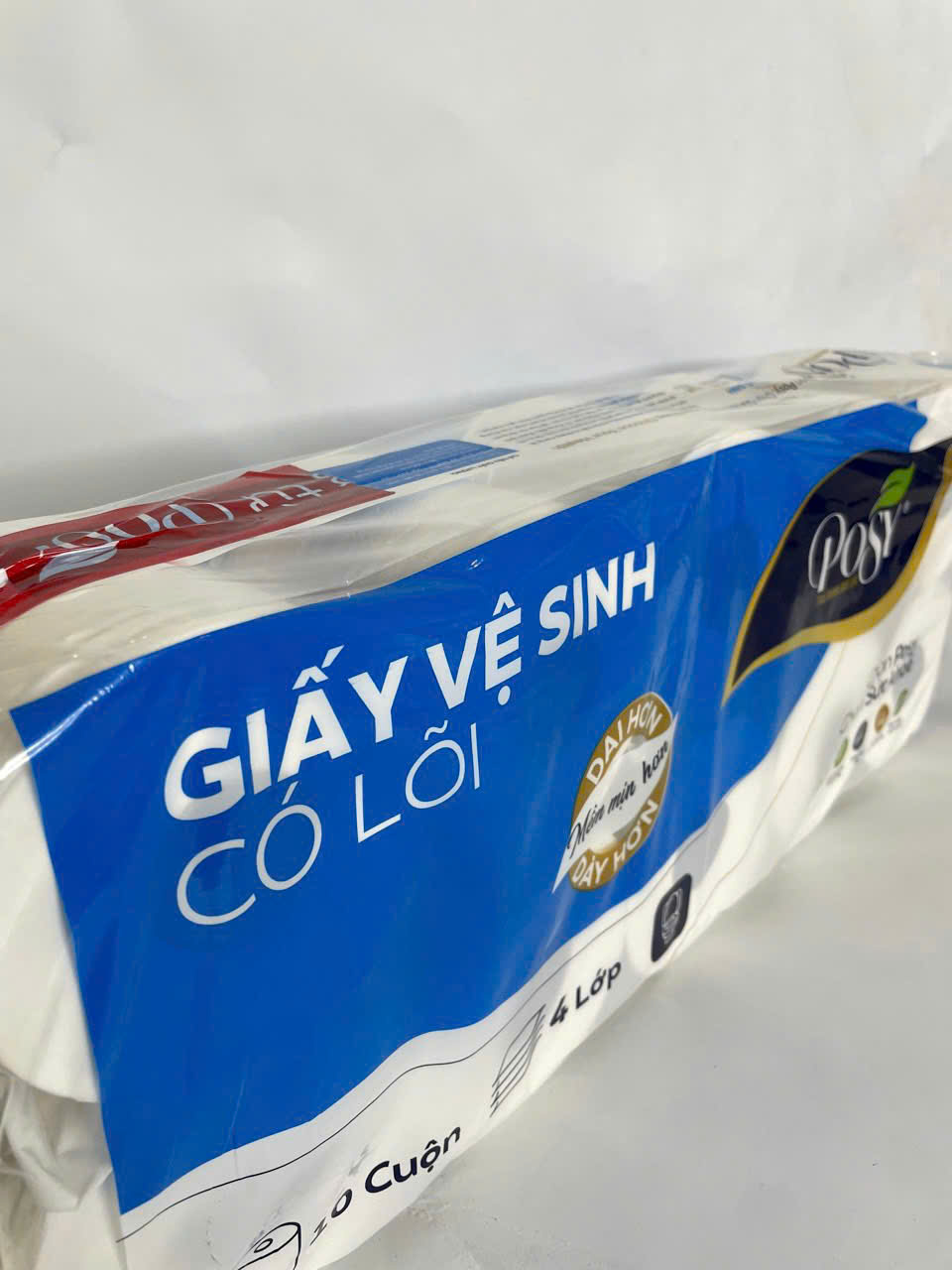 Giấy vệ sinh Posy 10 cuộn 4 lớp có lõi - Ảnh 4