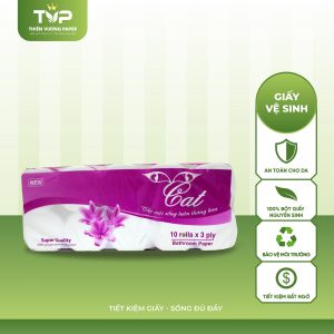 Giấy vệ sinh Cat Premium 3 lớp 10 cuộn không lõi