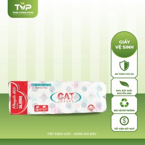 Giấy vệ sinh Cat cao cấp 3 lớp 12 cuộn có lõi
