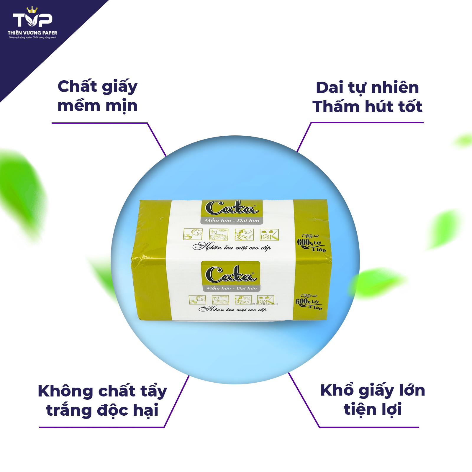 Khăn giấy lụa Cata đem lại những trải nghiệm ưu việt