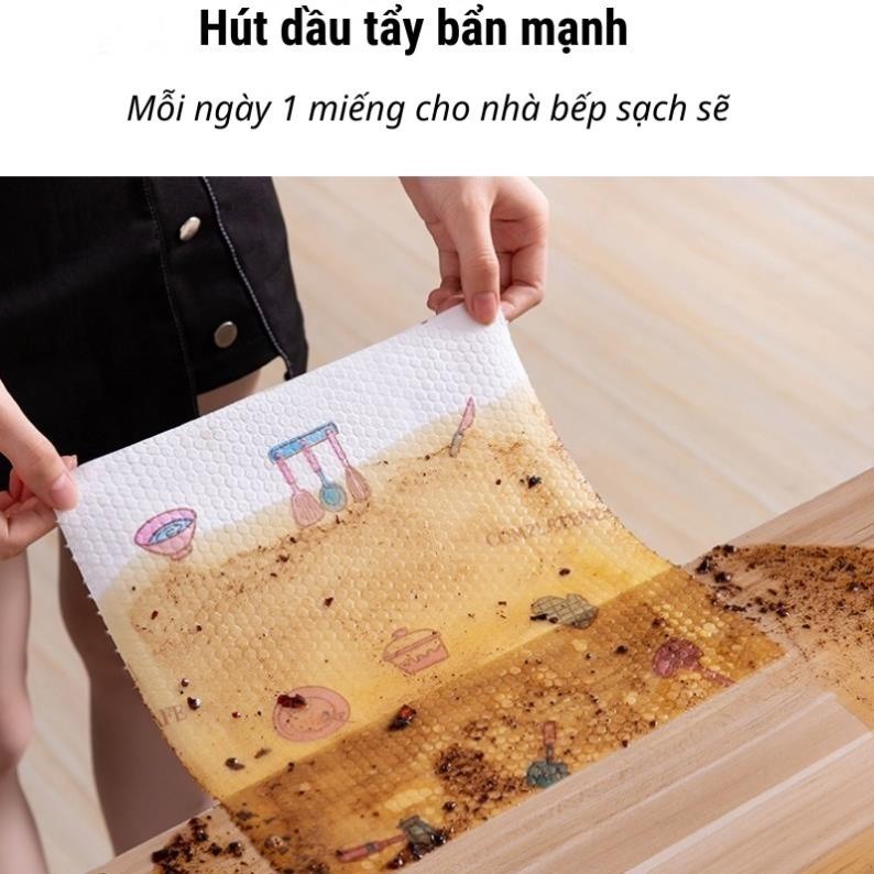 Giấy lau bếp hút dầu tẩy bẩn mạnh