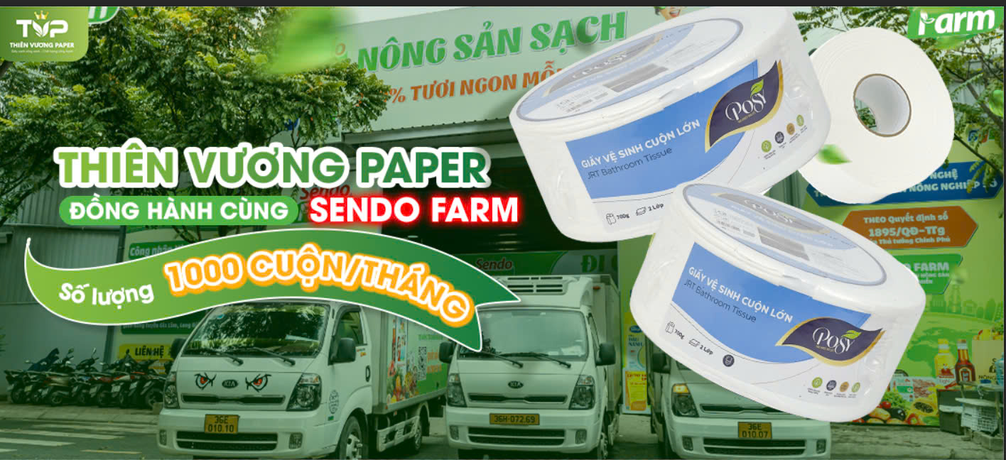 Thiên Vương Paper đồng hành cùng Sendo Farm