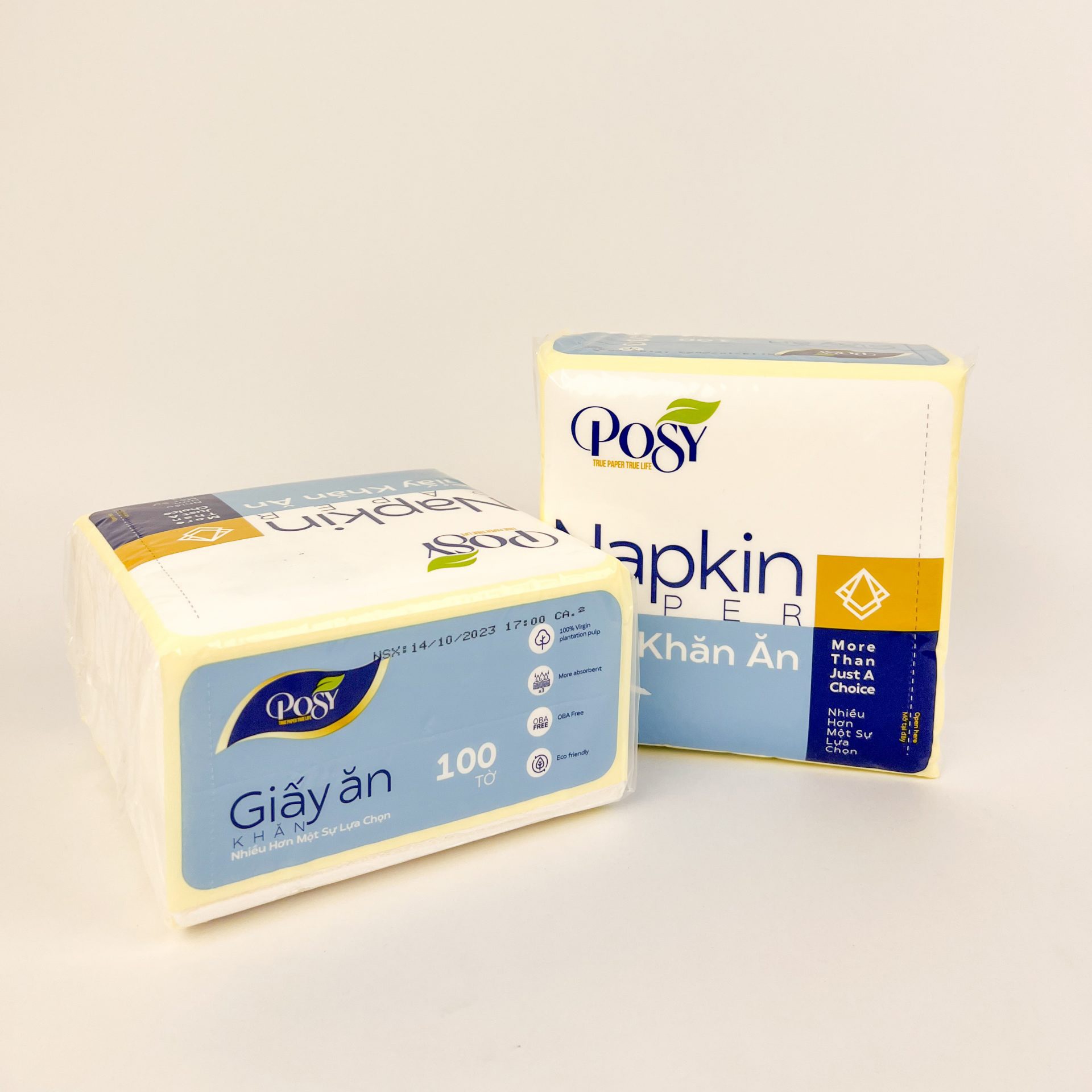 Khăn giấy ăn Posy 100 tờ, khổ 330 - Ảnh 3