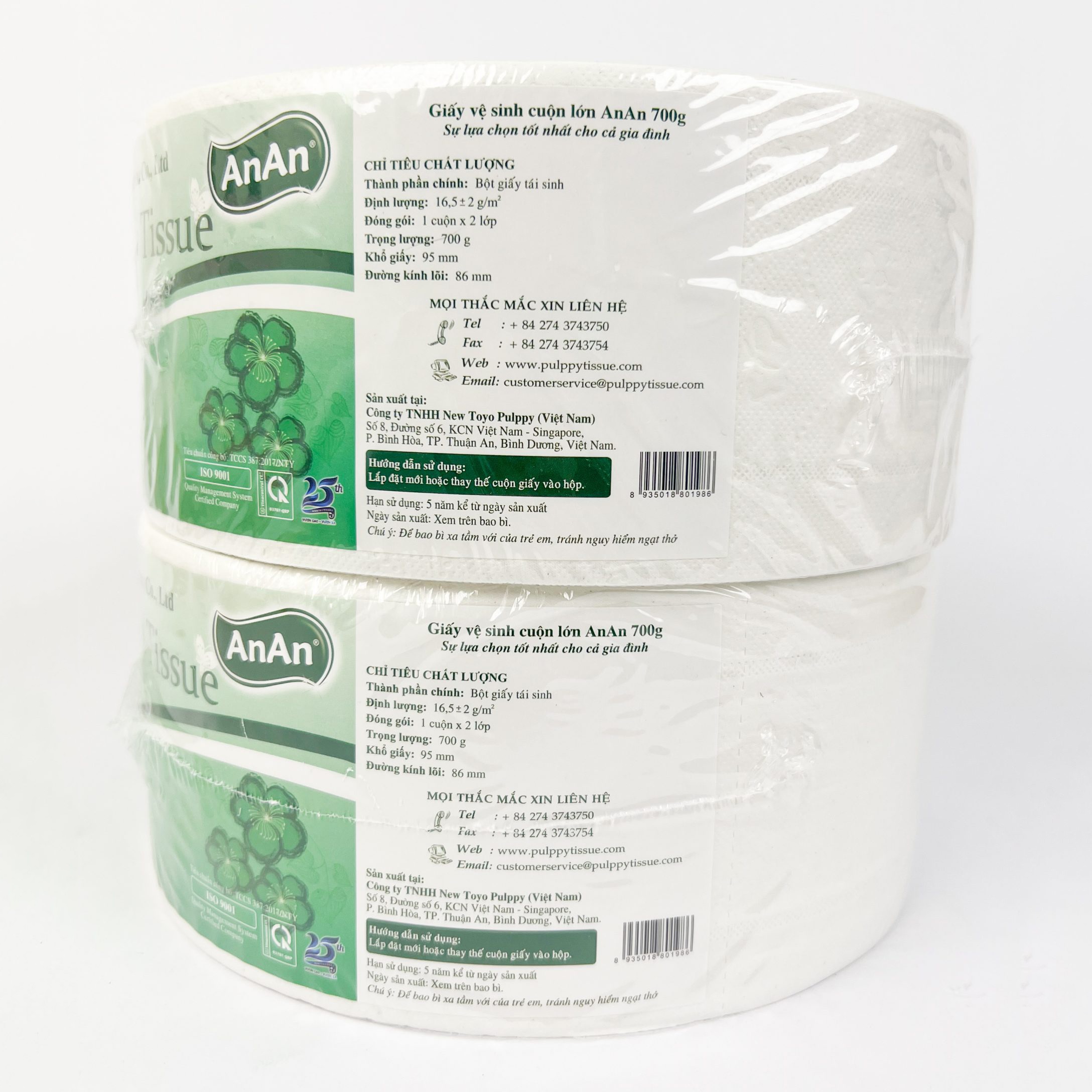 Giấy vệ sinh cuộn lớn An An khối lượng 700g - Ảnh 5