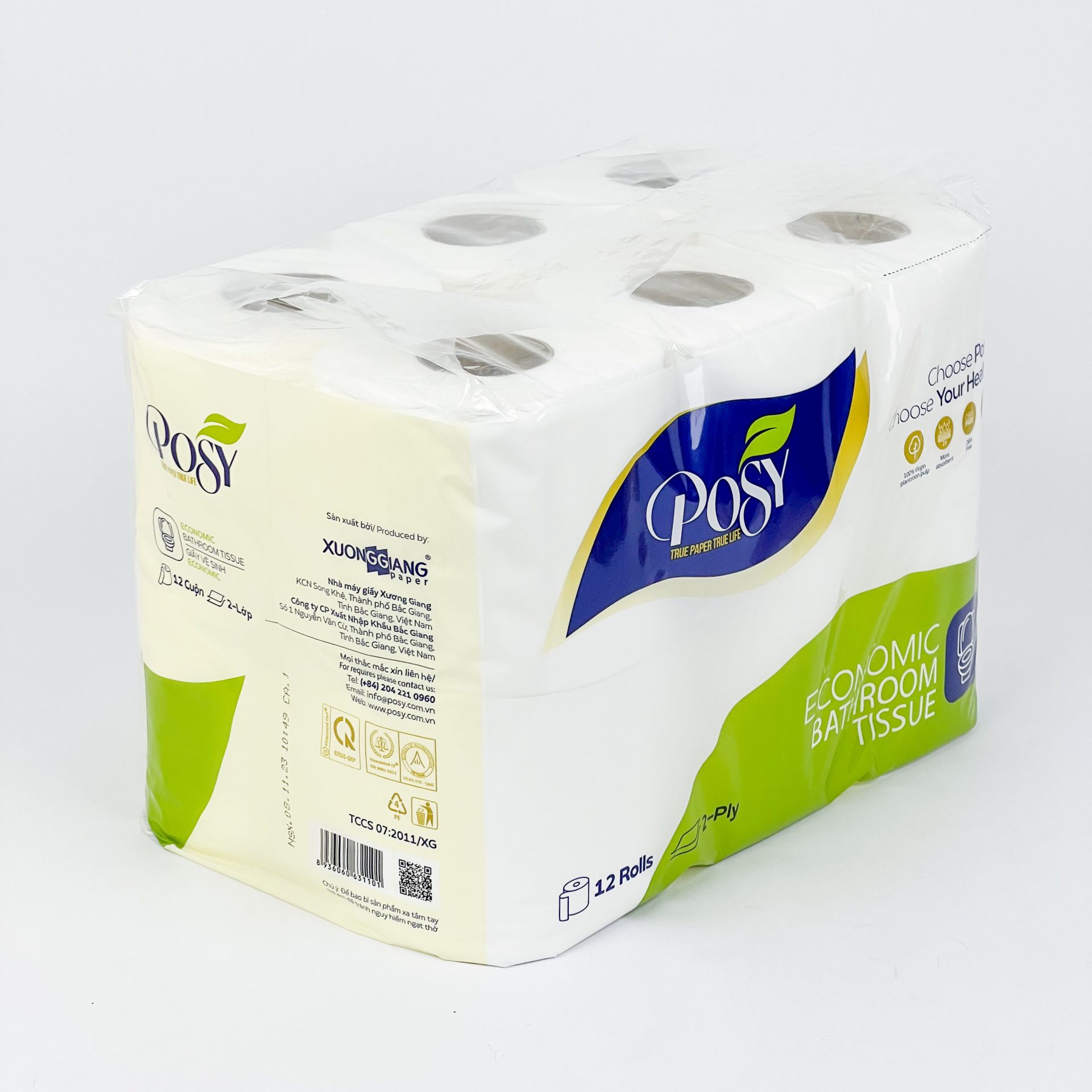Giấy vệ sinh Posy Economic 12 cuộn - Ảnh 3