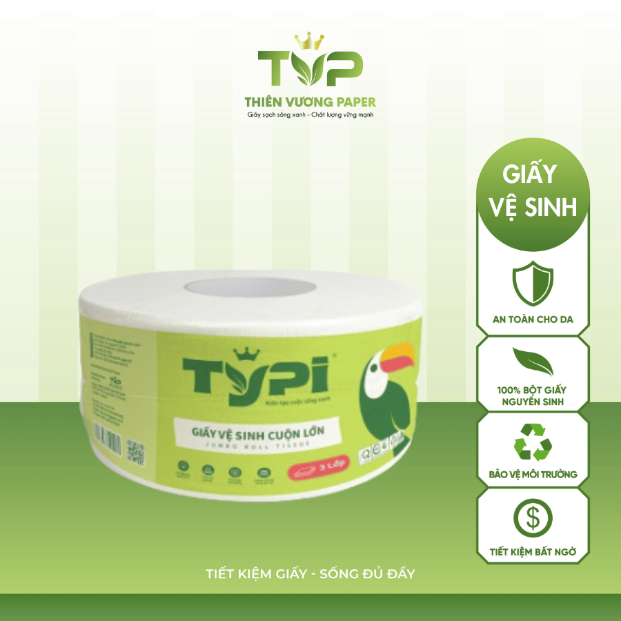 Giấy vệ sinh cuộn lớn Typi 3 lớp