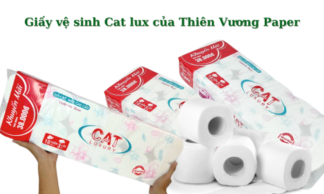 Giấy vệ sinh Cat lux của Thiên Vương Paper