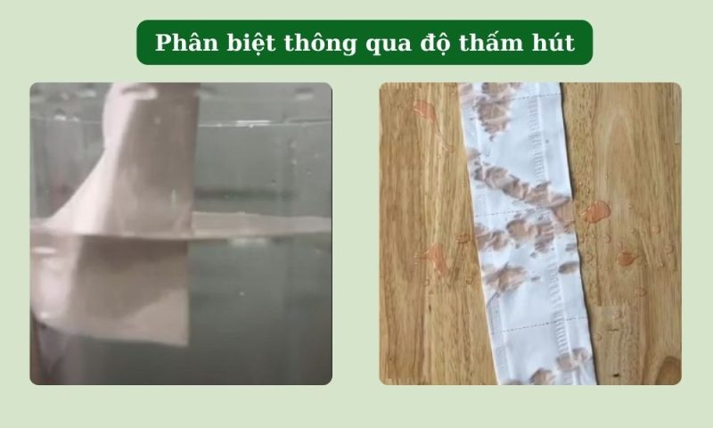 Phân biệt thông qua độ thấm hút