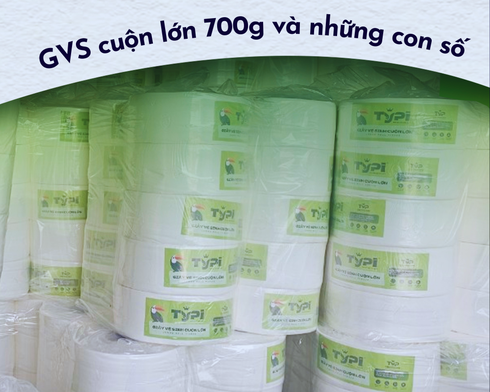 giấy vệ sinh cuộn lớn 700g
