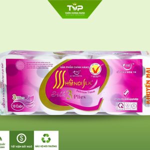 Giấy vệ sinh Hà Nội Silk 10 cuộn 3 lớp có lõi