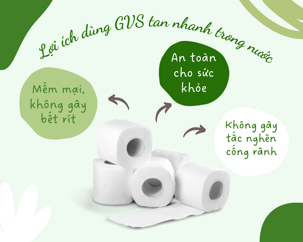 giấy vệ sinh tan trong nước