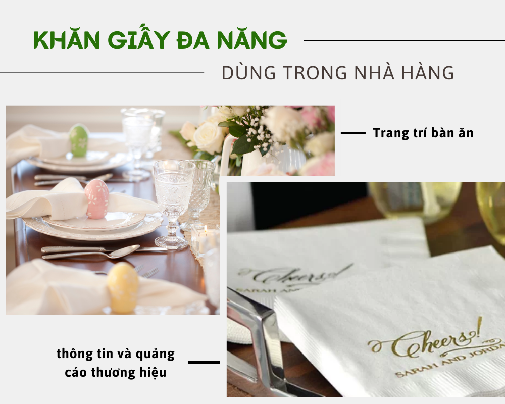 khăn giấy đa năng dùng trong nhà hàng