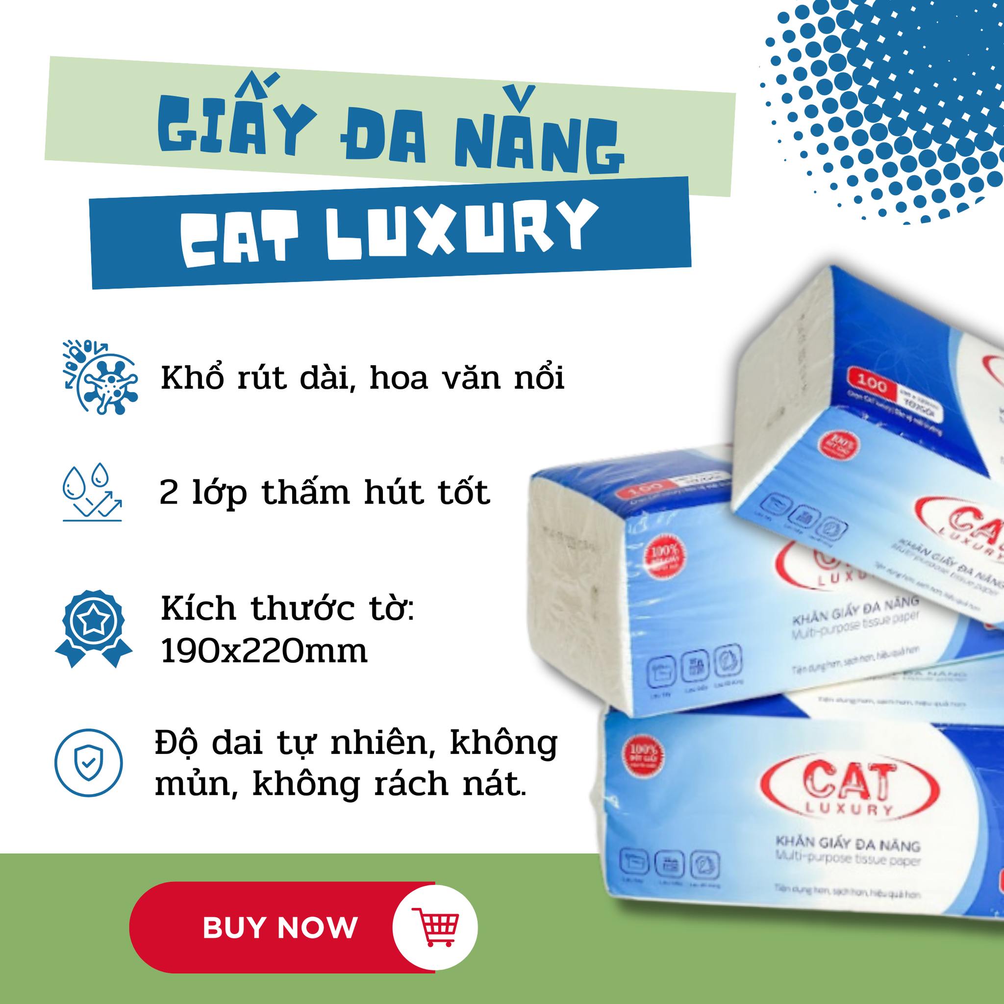 khăn giấy đa năng cat luxury