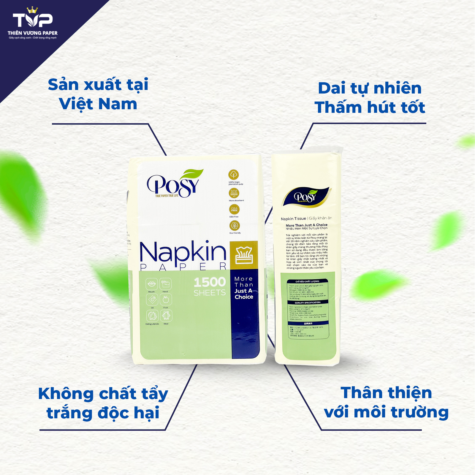 Giấy ăn Posy Napkin 1500 tờ