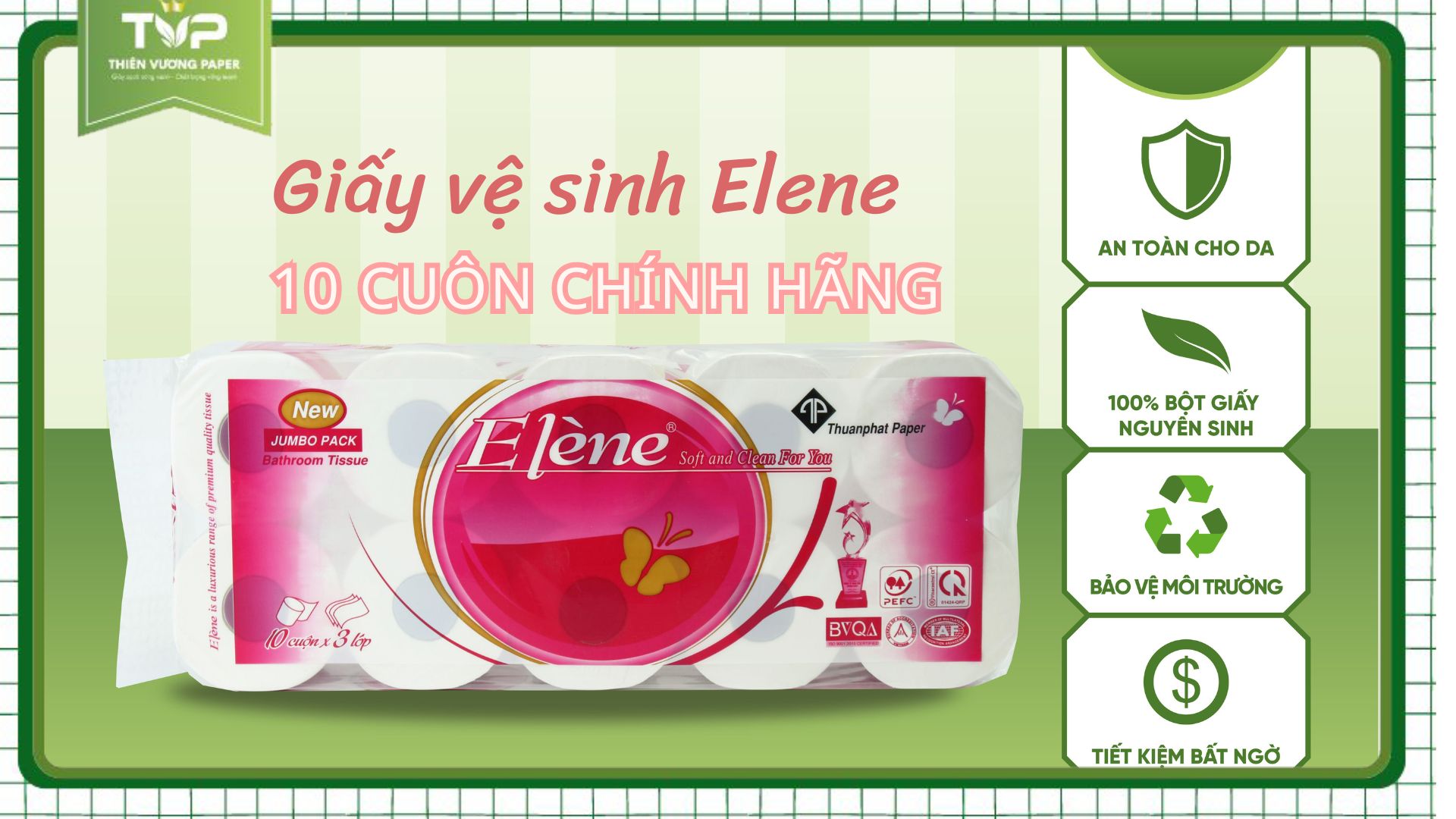 giấy vệ sinh elene 10 cuộn