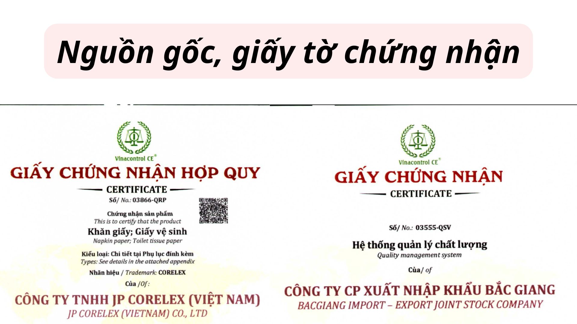 Giấy tờ, chứng nhận