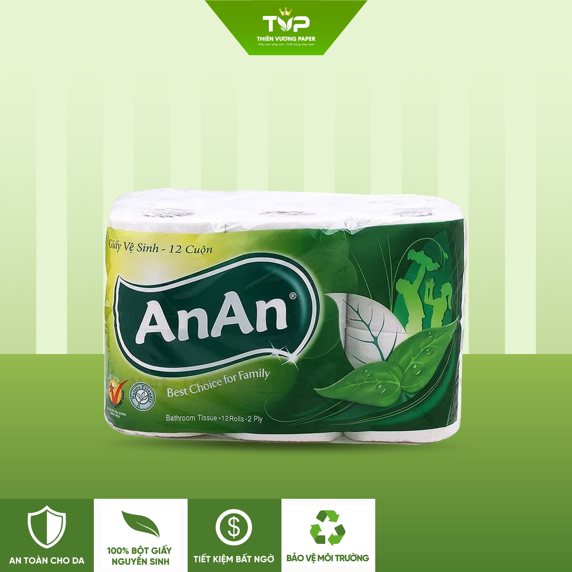 Giấy vệ sinh An An 12 cuộn