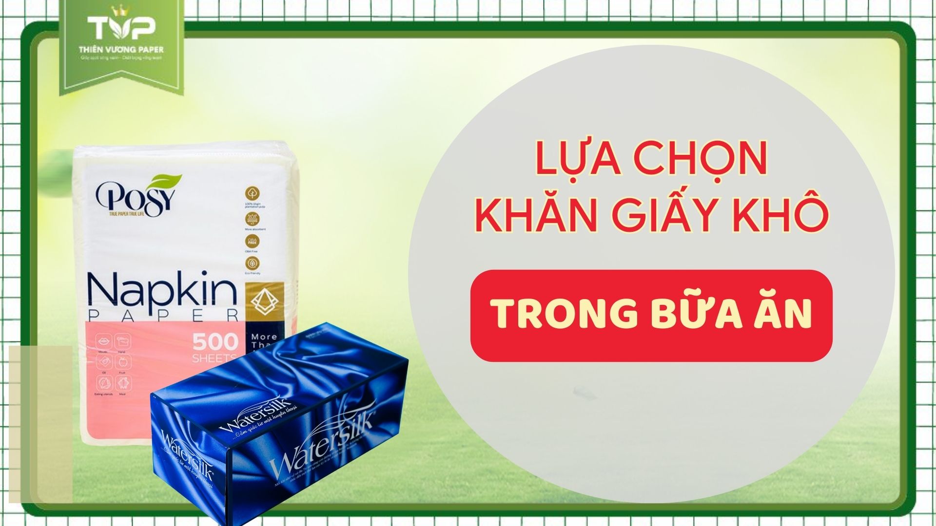 Khăn giấy khô trong bữa ăn