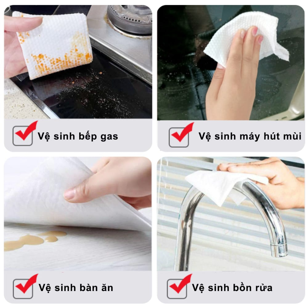 Khăn giấy khô dùng để vệ sinh nhà bếp