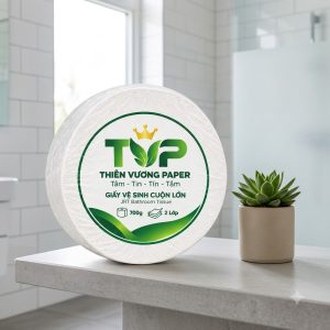Giấy vệ sinh cuộn lớn 2 lớp TVP trong phòng tắm