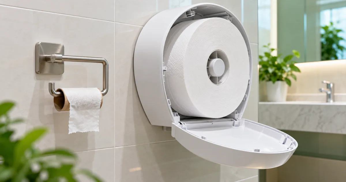 Giấy vệ sinh cuộn lớn hay cuộn nhỏ: so sánh trong nhà vệ sinh văn phòng